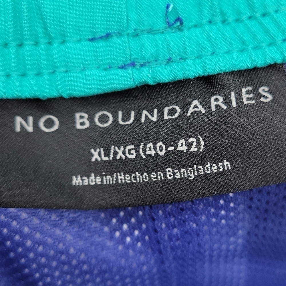 No Boundaries Men's Blue Gator Print Swimming Trunks Size XL 40-42 - Picture 5 of 6